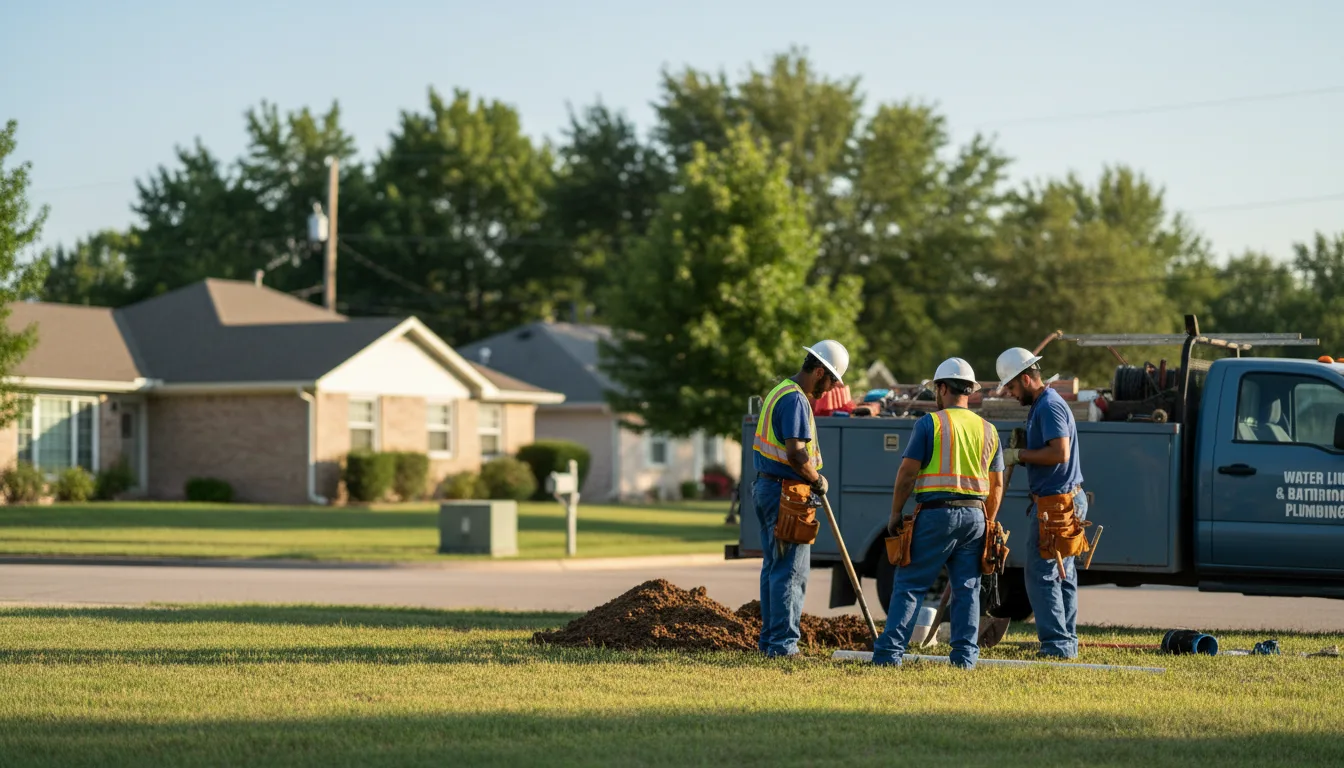 Residential water line and bathroom plumbing service in Newcastle, UT